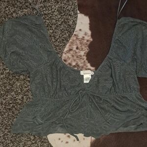 Women's Lace Puff Sleeve Top